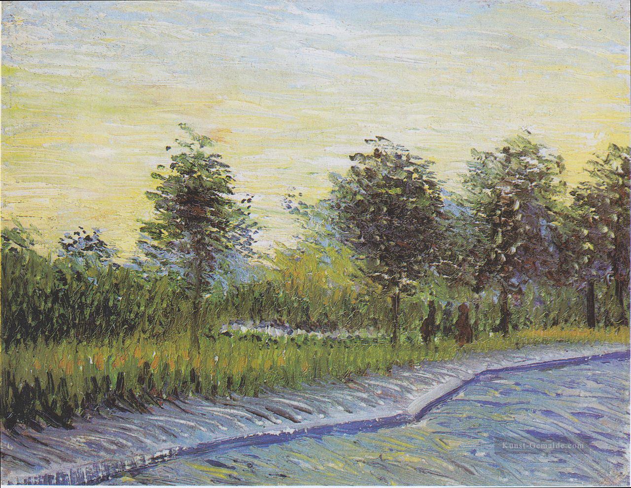 Weg in den Park Voyer d Argenson in Asnières Vincent van Gogh Landschaft Strom Ölgemälde
